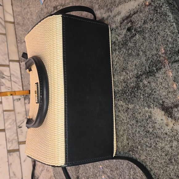 Kate Spade New York Woven Straw Bag with Leather Trim and Bow - Picture 5 of 8